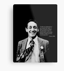 Harvey Milk - "Rights" Quote Metal Print