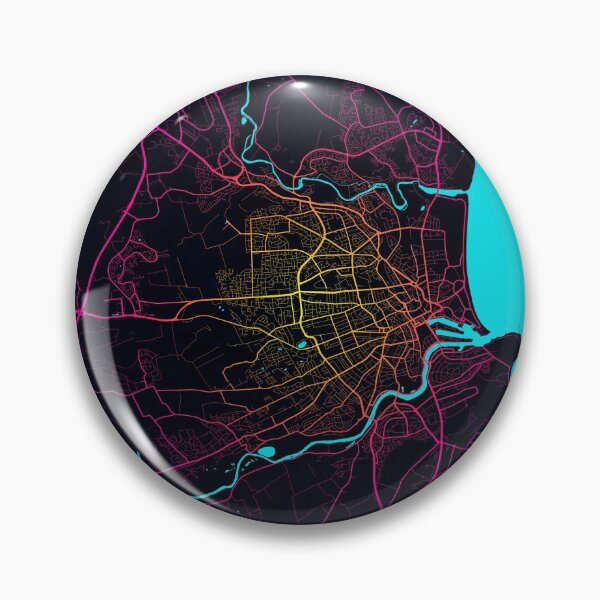 Item preview, Aberdeen City Map of Scotland - Neon designed and sold by deMAP.