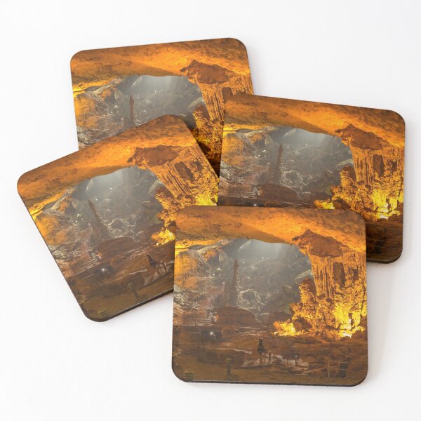 Item preview, The illuminated limestone Sung Sot caves in the UNESCO World Heritage Site of Ha Long Bay in Northern Vietnam. designed and sold by SnapTPhotograph.