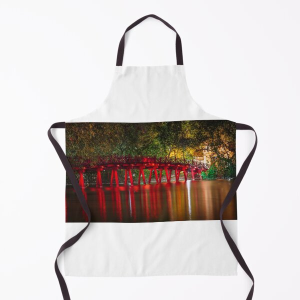 Item preview, The red Huc Bridge and Ngoc Son Temple at Hoan Kiem Lake, Hanoi, Vietnam. designed and sold by SnapTPhotograph.