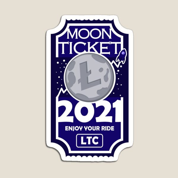Item preview, Litecoin moon ticket 2021 / LTC T-Shirt designed and sold by katastrophicus.