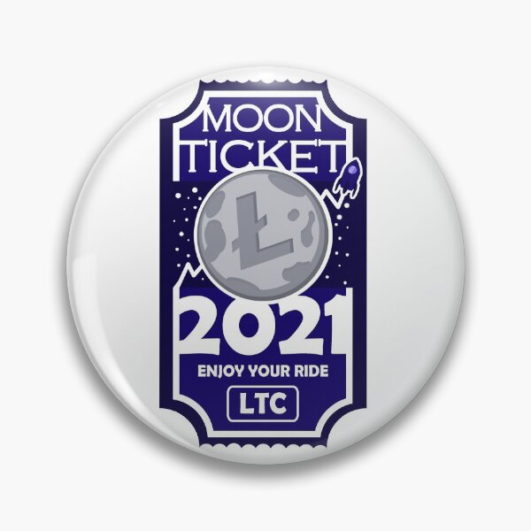 Item preview, Litecoin moon ticket 2021 / LTC T-Shirt designed and sold by katastrophicus.