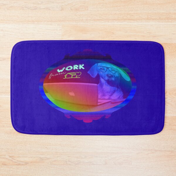 Item preview, Colorful Dog with Laptop designed and sold by OMdesign10.