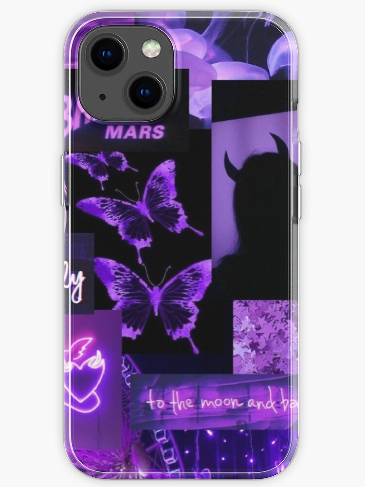 Dark Purple Girl Aesthetic Iphone Case For Sale By Juliasantos5 Redbubble