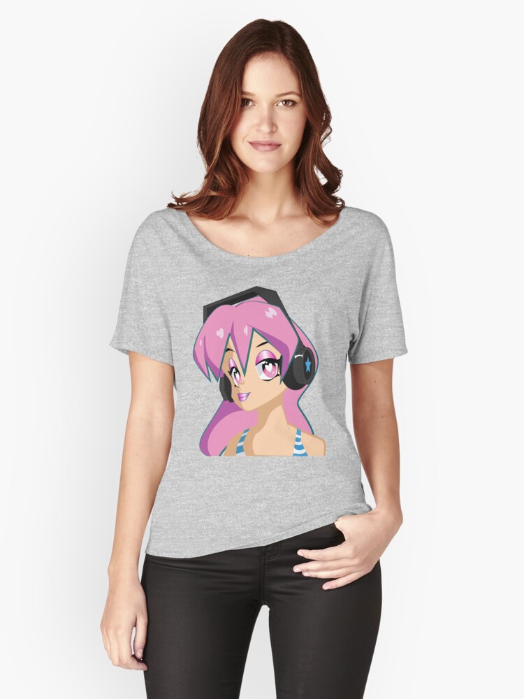 Thumbnail 1 of 3, Relaxed Fit T-Shirt, Woman with Headphones designed and sold by Claudiocmb.