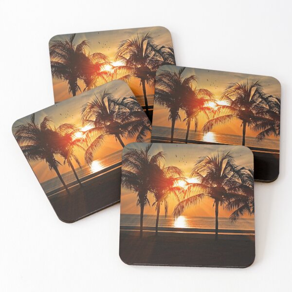 Item preview, Sunset on Beach Rays of Sunlight filtered through Palm Trees designed and sold by KC-Clothing-Co.
