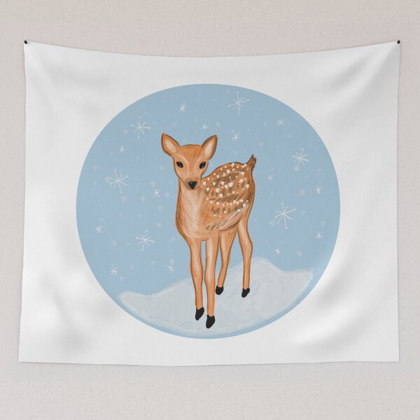 Item preview, Fawn in winter designed and sold by Luaillustration.