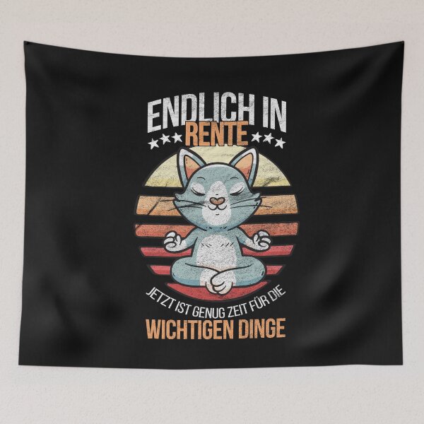 Artikelvorschau, In Rente mit Yoga und Katzen lustige Rentnerin und Rentner im Ruhestand entworfen und verkauft von honksunited.