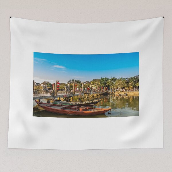 Item preview, Afternoon sun falling on the Cau An Hoi Bridge on the Thun Bon River, in the centre of the beautiful and ancient Hoi An designed and sold by SnapTPhotograph.