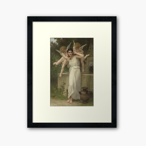 Realism Renaissance Famous Paintings: Youth, 1893, William-Adolphe Bouguereau Framed Art Print