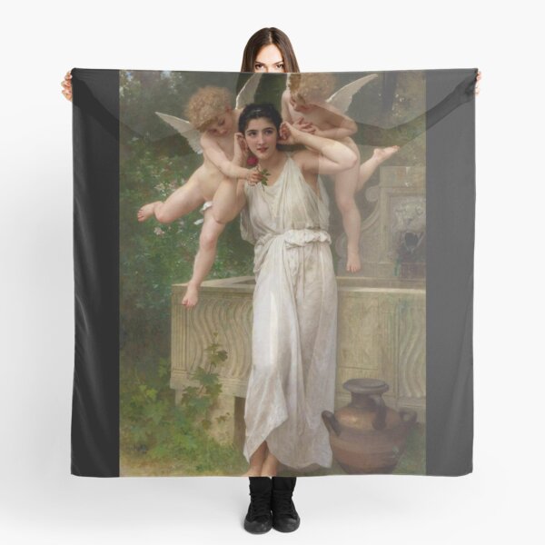 Realism Renaissance Famous Paintings: Youth, 1893, William-Adolphe Bouguereau Scarf