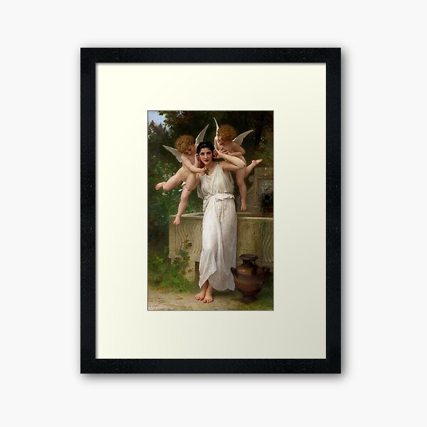 Realism Renaissance Famous Paintings: Youth, 1893, William-Adolphe Bouguereau Framed Art Print