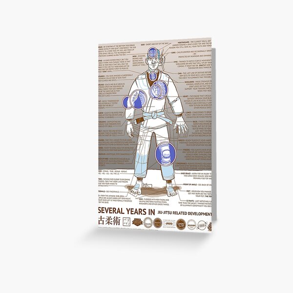 BJJ - Several Years In - Sepia Greeting Card