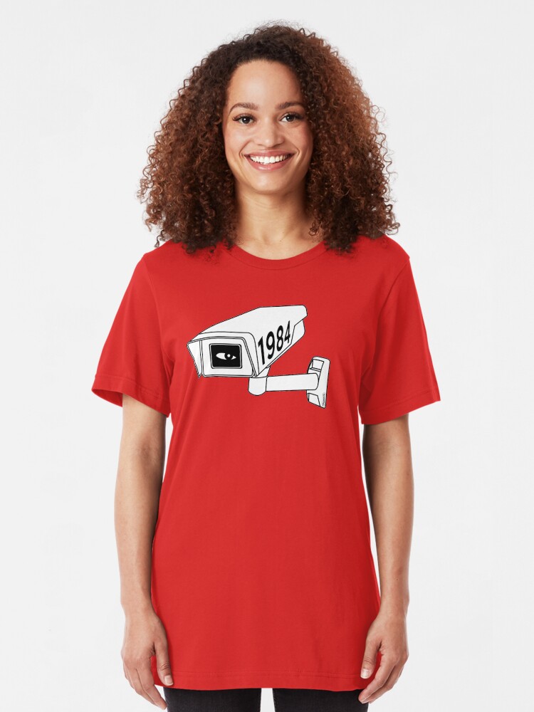 Alternate view of CCTV - George Orwell 1984 Slim Fit T-Shirt