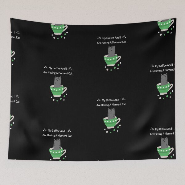 Item preview, My Coffee And I Are Having A Moment Cat designed and sold by PrintexDesigns.