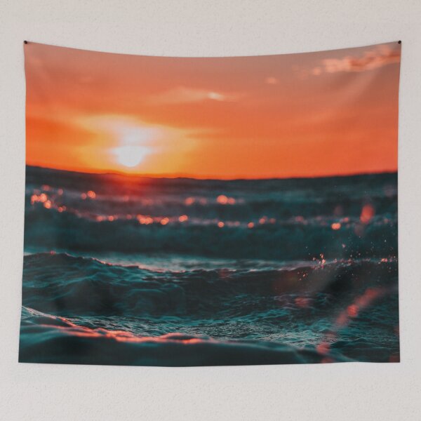 Item preview, Sunset on the ocean Rays of Sunlight filtered through clouds designed and sold by KC-Clothing-Co.