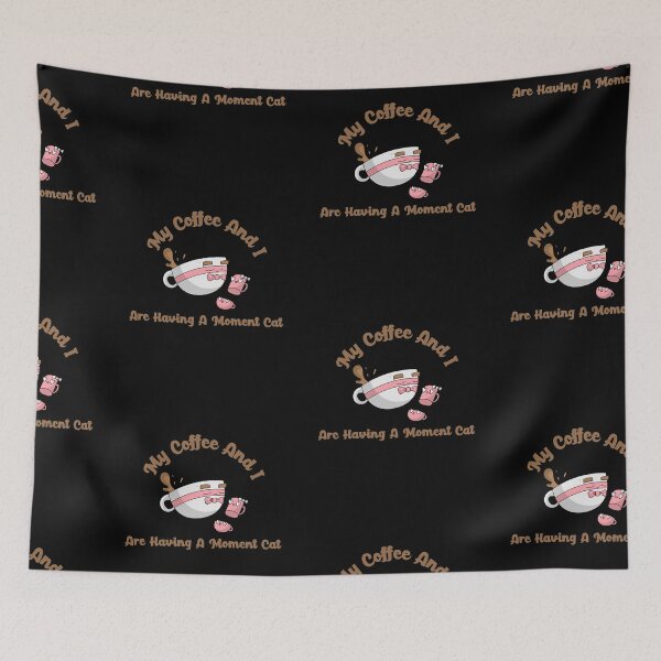 Item preview, My Coffee And I Are Having A Moment Cat designed and sold by PrintexDesigns.