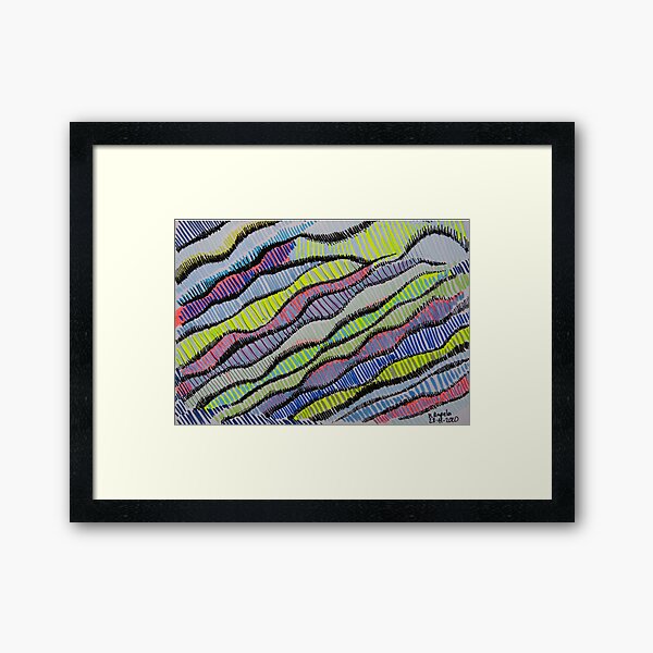 Waves of colors Framed Art Print