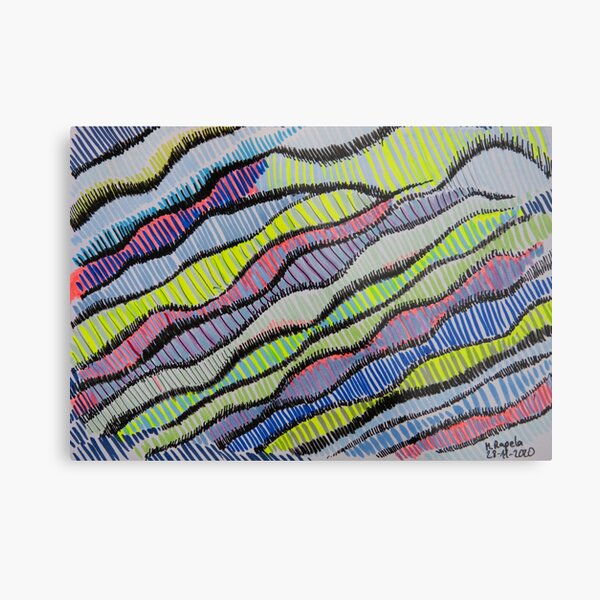 Waves of colors Metal Print