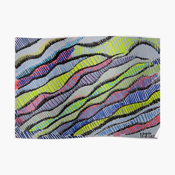 Waves of colors Poster
