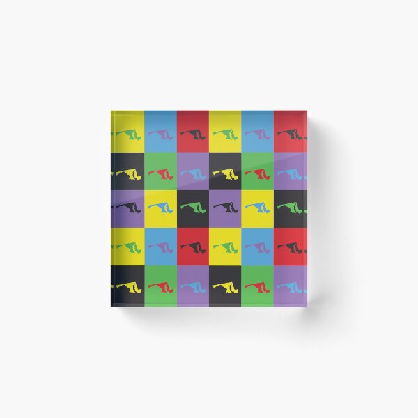 Item preview, Maryland Retro Pop Art Pattern designed and sold by ValeriesGallery.
