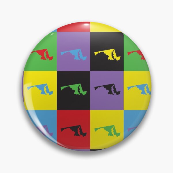 Item preview, Maryland Retro Pop Art Pattern designed and sold by ValeriesGallery.