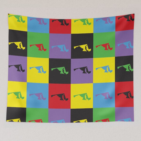 Item preview, Maryland Retro Pop Art Pattern designed and sold by ValeriesGallery.