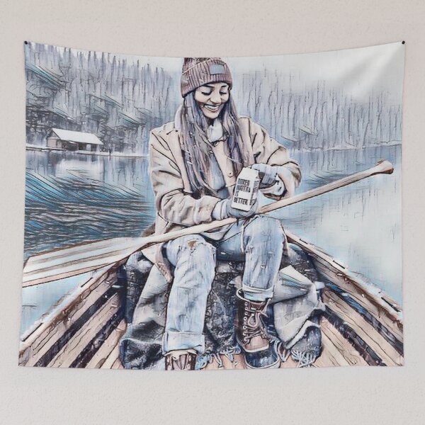 Item preview, GALATHI Winter Coffee on a Canoe - Boats designed and sold by Galathi Designs.