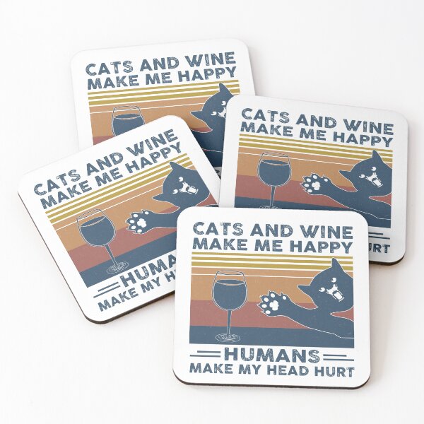 Item preview, CATS AND WINE MAKE ME HAPPY designed and sold by teemaker24.