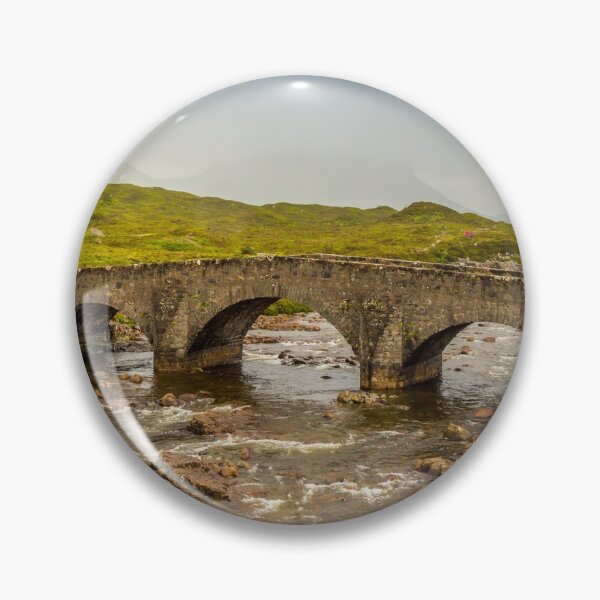 Item preview, Sligachan bridge by the River Sligachan, on a overcast summers morning on the Isle of Skye, Scotland, with the Cuillin Mountains in the background. designed and sold by SnapTPhotograph.