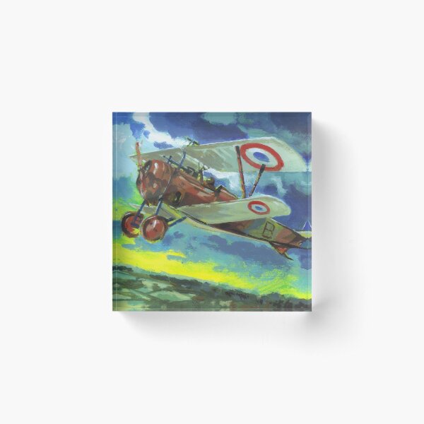 Great War biplane Nieuport 17 Acrylic Block