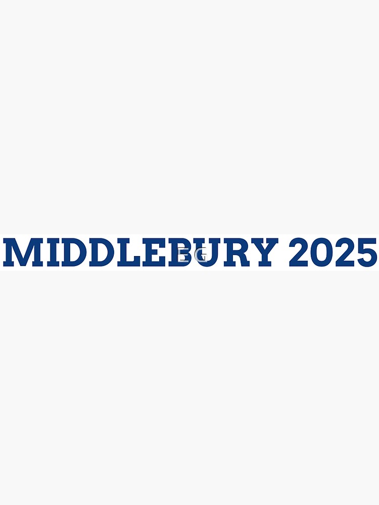 "Middlebury 2025" Sticker by emmagonz Redbubble