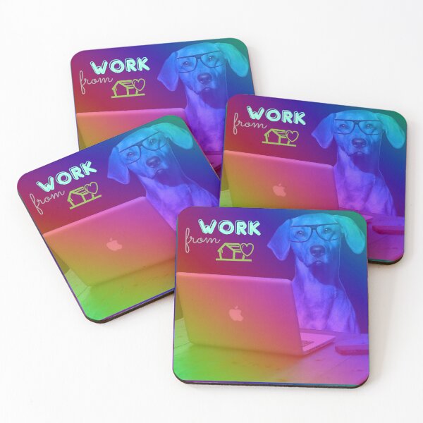 Item preview, Colorful Dog with Laptop designed and sold by OMdesign10.