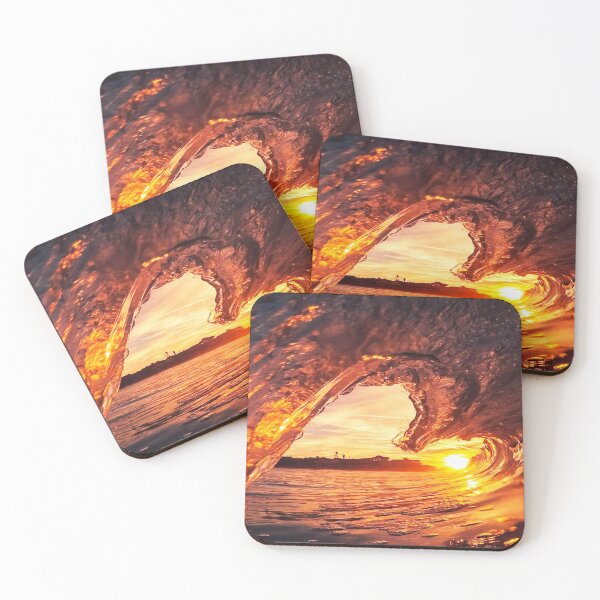 Item preview, Sunset Shot through crashing wave Rays of Sunlight filtered through crashing waves designed and sold by KC-Clothing-Co.