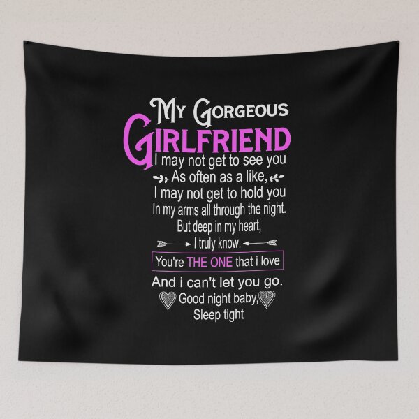 Item preview, To My Gorgeous Girlfriend I May Not Get To See You ... : Valentines Day Gifts for Girlfriend Sweetheart Wifey Wife Lover Girl Honey Couples Gifts for Girlfriend From Boyfriend designed and sold by NiceTee21.