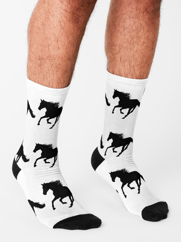 "horse socks, running horse socks, wild horse socks, horse lover socks