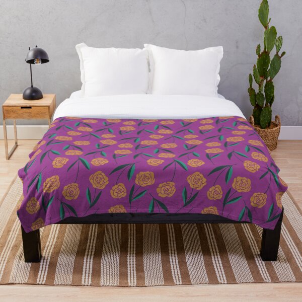 Item preview, Yellow roses on purple background designed and sold by Riga Sutherland.