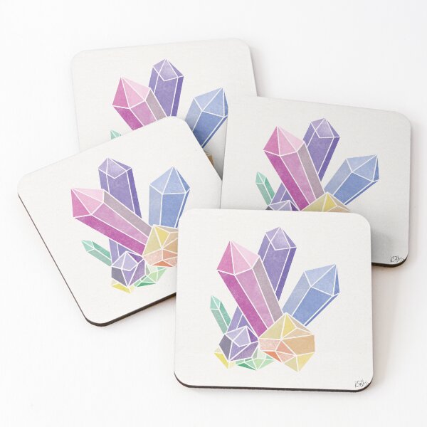 Item preview, Rainbow Crystal Watercolor Print designed and sold by Kit Price.