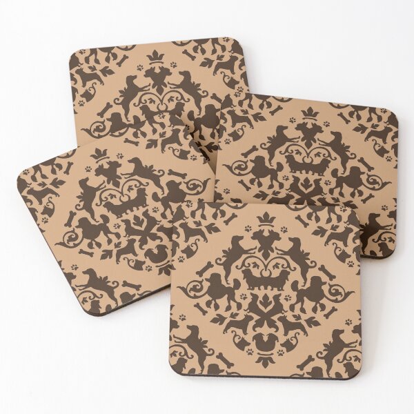 Item preview, Dog Damask designed and sold by PeachPaisleyPro.