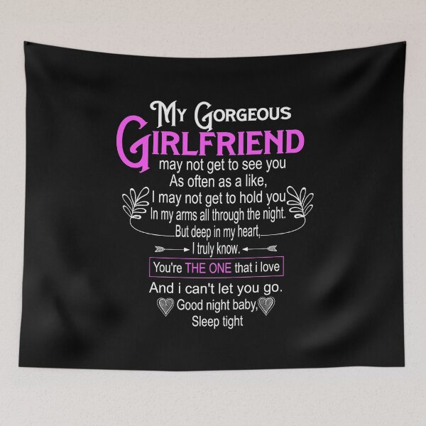 Item preview, Copy of To My Gorgeous Girlfriend I May Not Get To See You ... : Valentines Day Gifts for Girlfriend Sweetheart Wifey Wife Lover Girl Honey Couples Gifts for Girlfriend From Boyfriend designed and sold by NiceTee21.