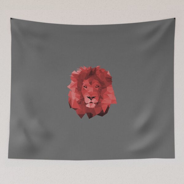 Item preview, Red Lion Low poly Face Cool Zoo Animals designed and sold by hashemds.