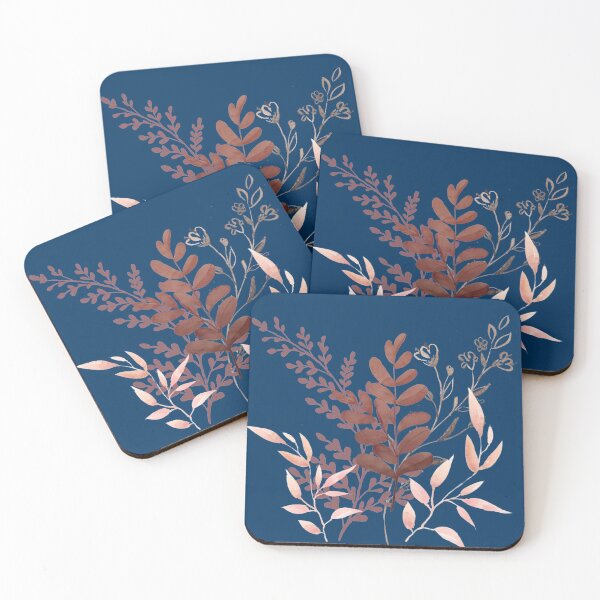 Item preview, Golden branches on dark petrol designed and sold by Ninaeva.