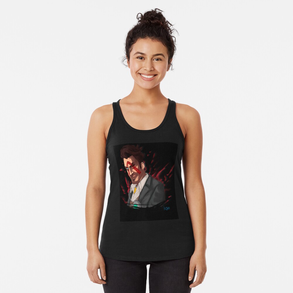 Vista previa del artículo con la obra «Camiseta con espalda nadadora», diseñado y vendido por HandsomeJackass.