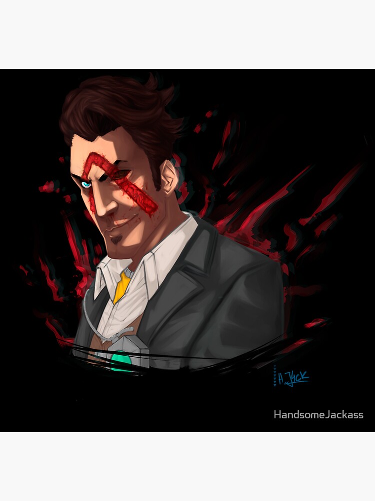 Imagen 3 de 3, Pegatina con la obra HANDSOME JACK - BORDERLANDS, diseñada y vendida por HandsomeJackass.