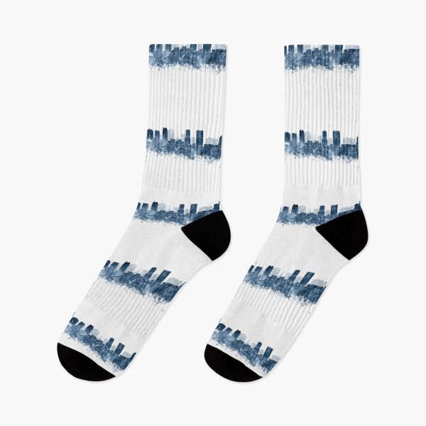 Item preview, Orlando Skyline Watercolor Navy Blue by Zouzounio Art designed and sold by zouzounioart.