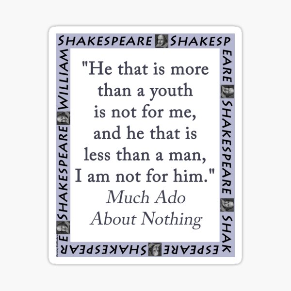 Vista previa del artículo con la obra «Él que es más que una juventud - Shakespeare», diseñado y vendido por CrankyOldDude.