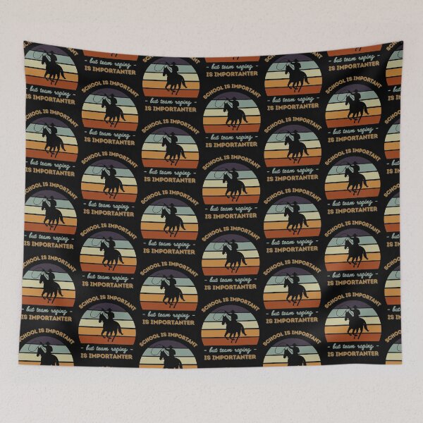 Item preview, School is important but team roping is importanter - a retro vintage design  designed and sold by AnnaMelekhina.