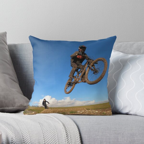 Cool Retro Cycling Mountain Bike MTB Design Throw Pillow Cushion Cover 45x45cm 