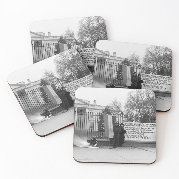 Item preview, Suffragettes Protesting Woodrow Wilson Outside The White House - 1918 designed and sold by warishellstore.