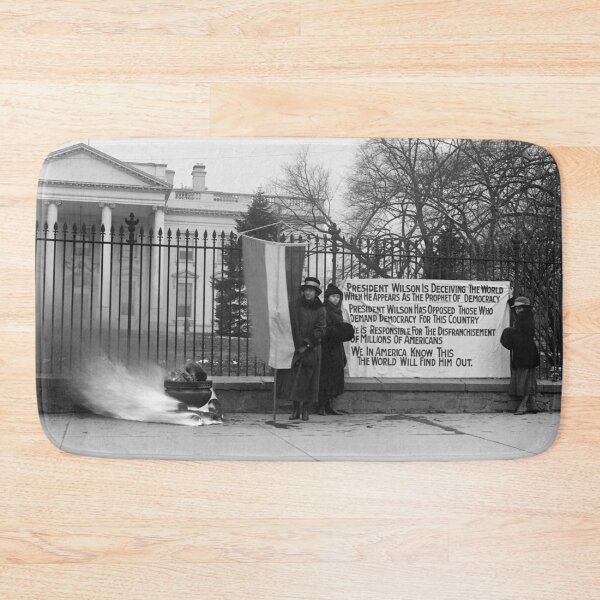 Item preview, Suffragettes Protesting Woodrow Wilson Outside The White House - 1918 designed and sold by warishellstore.